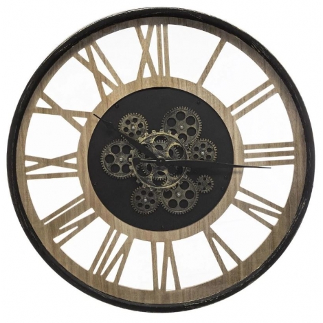 Horloge métal et bois