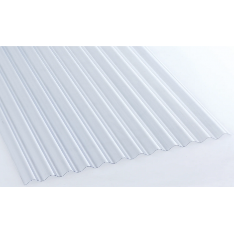 Plaque PVC micro ondulation (MO 32/9) Transparent, l : - 75cm, L
