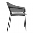 Fauteuil velours gris